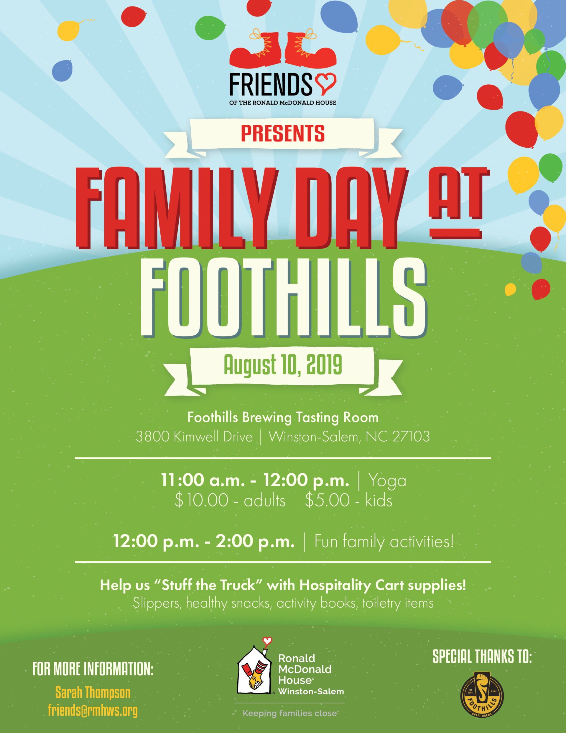 Family Day At Foothills - Ronald Mcdonald House Charities Piedmont Triad